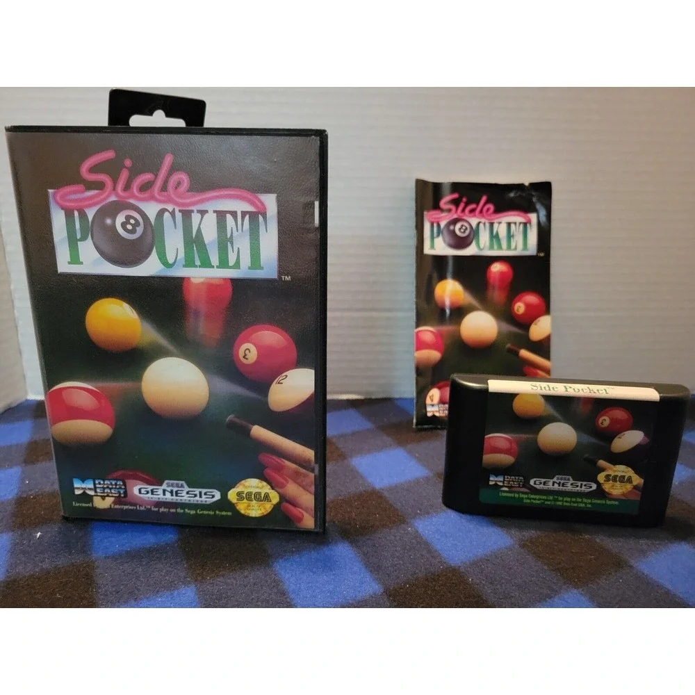Side Pocket Sega Genesis Video Game Complete in‎ Box